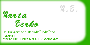 marta berko business card